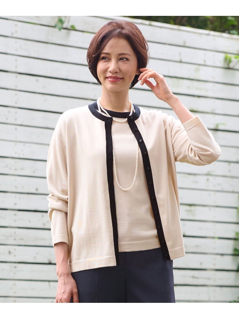 【SALE／30%OFF】【合奏団相応う・洗える】絨毛地絹 ジレー 不道徳区 S ジユウク トップス 編み物 オレンジ色 ベージュ【RBA_E】【貨物輸送無料】[ Fashion] セーター-ニット・セーター-レディースファッション