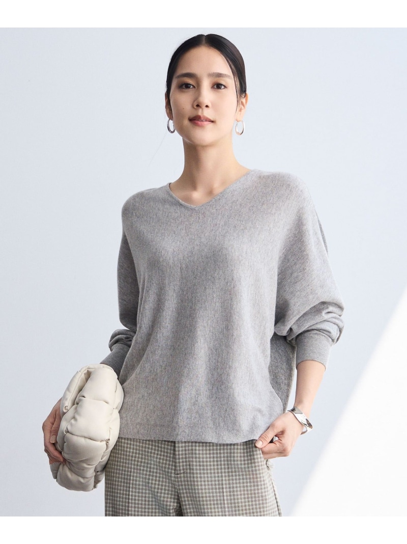 【SALE／40%OFF】【カタログ掲載】ファインウールカシミヤドルマンシルエット ニット 自由区 S ジユウク トップス ニット イエロー ワインレッド ブラウン グレー【RBA_E】【送料無料】[ Fashion]｜自由区