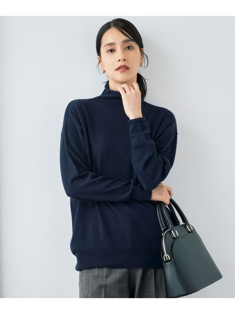 【SALE／30%OFF】【洗える】ソフトウールハイゲージハイネック ニット 自由区 S ジユウク トップス ニット オレンジ グレー ベージュ ネイビー【RBA_E】【送料無料】[ Fashion]｜自由区