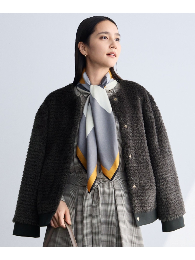 【SALE／40%OFF】【カタログ掲載】ファー アウター 自由区 L ジユウク ジャケット・アウター その他のジャケット・アウター ブラウン【RBA_E】【送料無料】[ Fashion]｜自由区