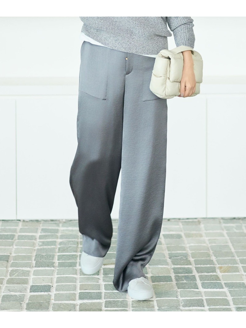 【SALE／40%OFF】【カタログ掲載】ドレーピーサテンベイカー パンツ 自由区 ジユウク パンツ その他のパンツ ブラウン ブラック【RBA_E】【送料無料】[ Fashion]
