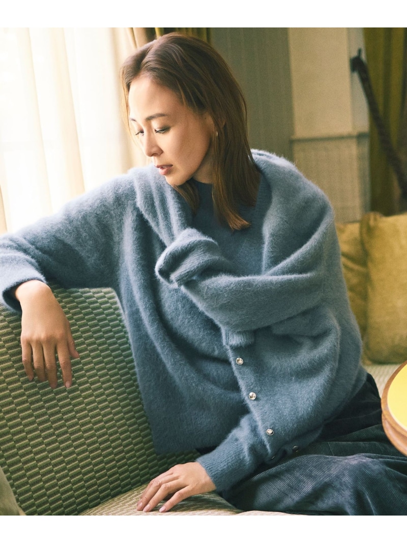 【SHIHOさん着用】ヘアリーフォックスプルオーバー ニット 自由区 S ジユウク トップス ニット ブラウン ブラック ブルー【送料無料】[ Fashion]