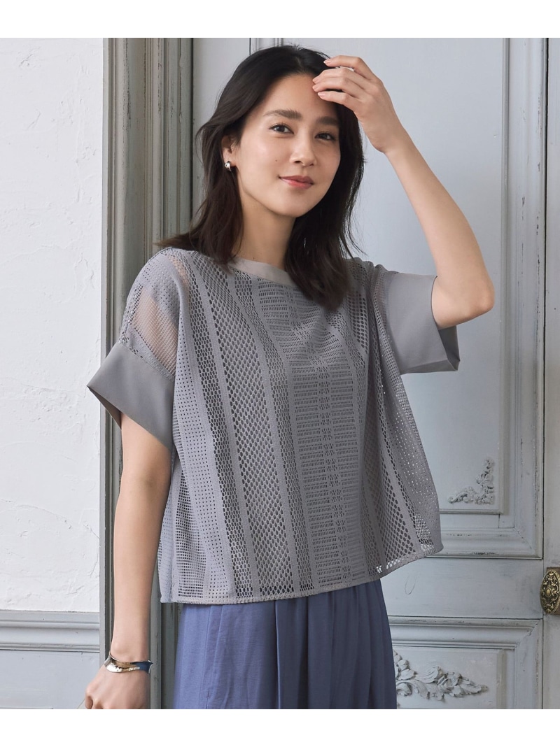 【洗える】レースエッジ Tシャツ\u0026タンクトップセット トップス 自由区 ジユウク トップス カットソー・Tシャツ ブラック ブラウン ネイビー ホワイト【送料無料】[ Fashion]