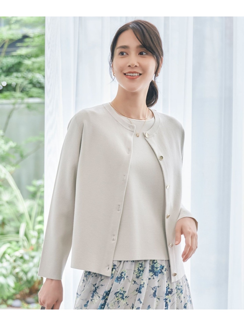 【SALE／30%OFF】【アンサンブル対応・洗える】レーヨンストレッチ カーディガン 自由区 L ジユウク トップス カーディガン ブラック ベージュ ブルー【RBA_E】【送料無料】[ Fashion]｜自由区 14,758円