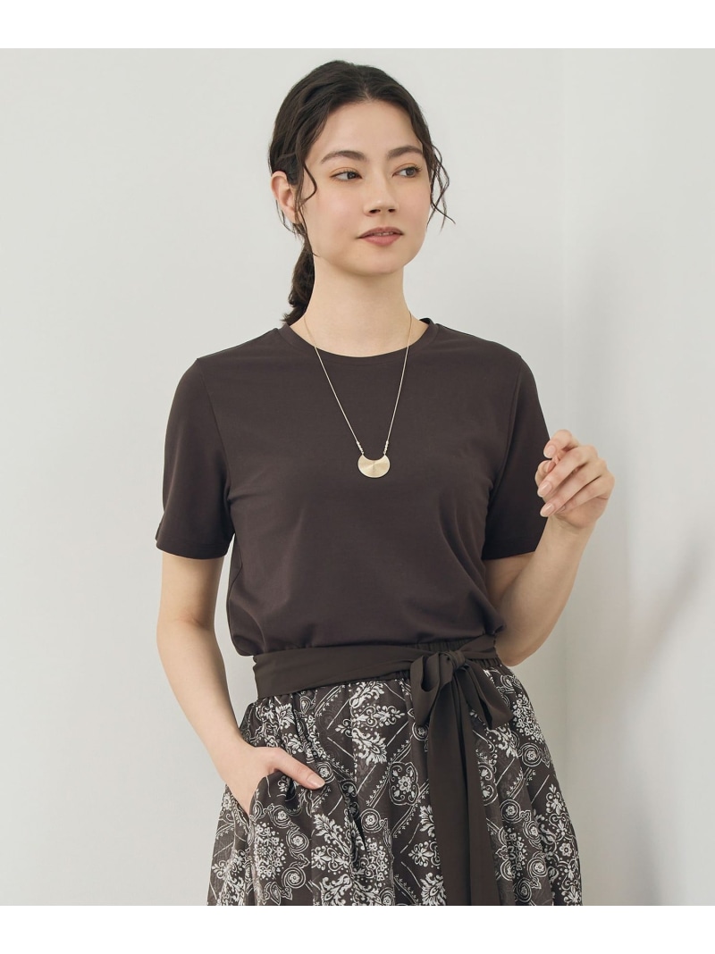 【カタログ掲載・シルエットアップデート】ハイカウント Tシャツ 自由区 ジユウク トップス カットソー・Tシャツ ブルー ホワイト ブラウン【送料無料】[ Fashion]｜自由区