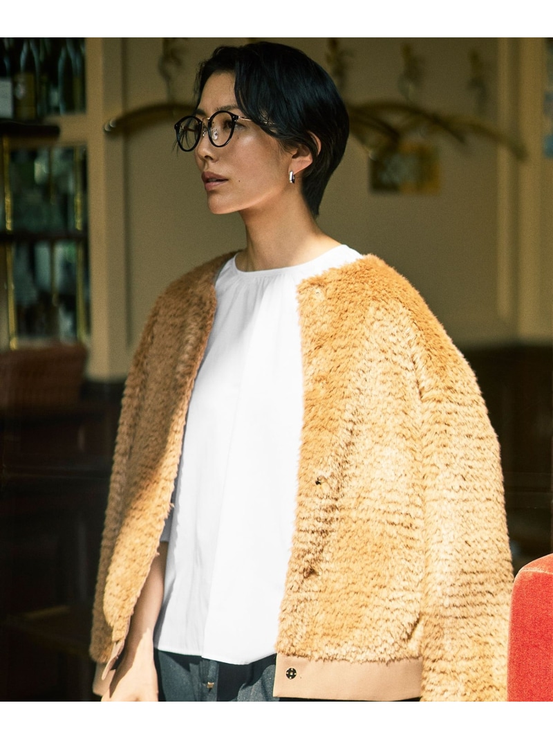 【SALE／50%OFF】【カタログ掲載】シアーソフトシャンブレークロップド丈 ブラウス 自由区 S ジユウク トップス シャツ・ブラウス ホワイト ブルー ネイビー【RBA_E】【送料無料】[ Fashion]