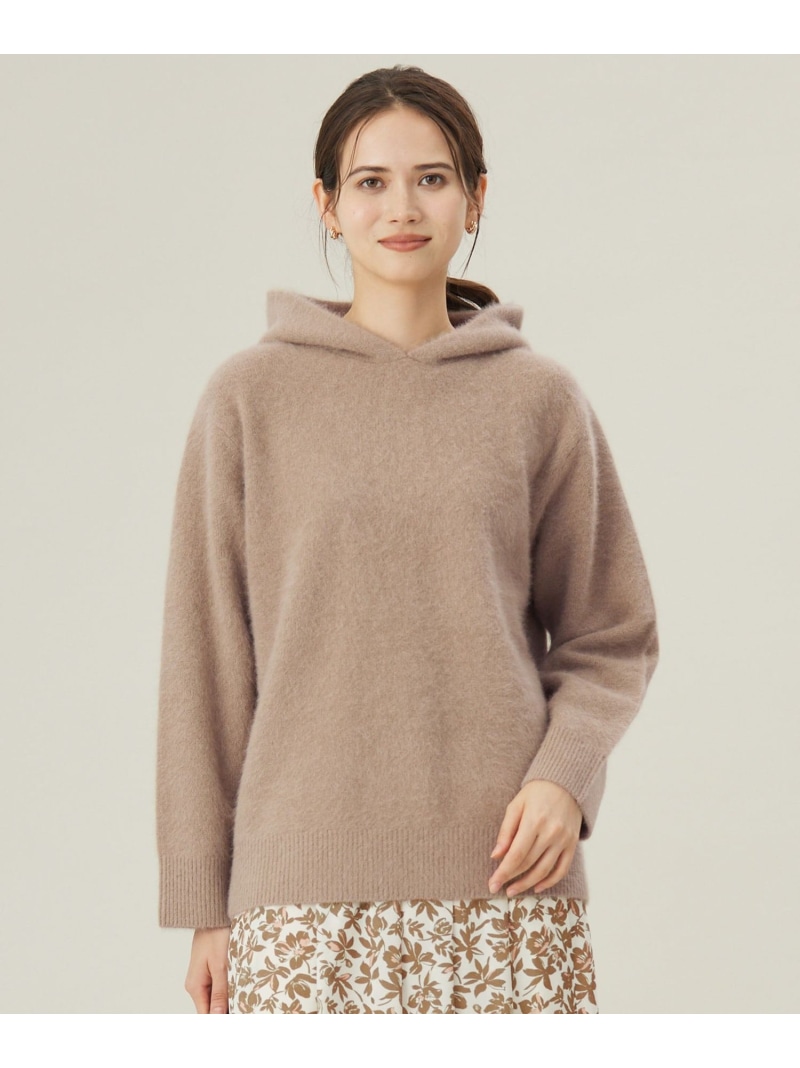 【SALE／30%OFF】フォックスウール フーディー 自由区 L ジユウク トップス パーカー・フーディー ベージュ ブルー【RBA_E】【送料無料】[ Fashion]｜自由区