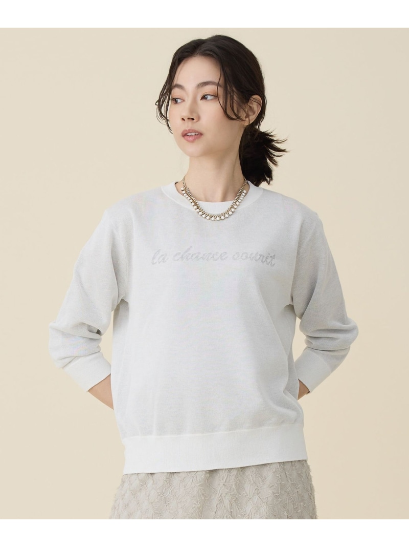 グラフィックジャカード ニット 自由区 L ジユウク トップス ニット ホワイト【送料無料】[ Fashion]