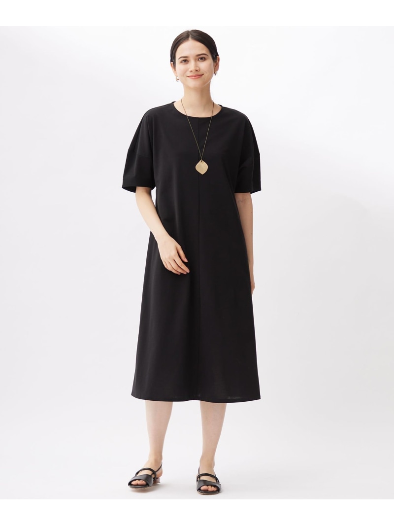 【SALE／30%OFF】【接触冷感・UVカット・吸水速乾・抗菌防臭・洗える】ハイカウントモクロディ ワンピース 自由区 S ジユウク ワンピース・ドレス ワンピース ブラック【RBA_E】【送料無料】[ Fashion]｜自由区