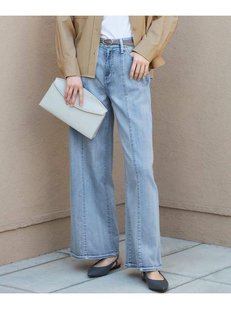 【洗える】ウスカルデニムバギー パンツ 自由区 ジユウク パンツ ジーンズ・デニムパンツ ブルー【送料無料】[ Fashion]