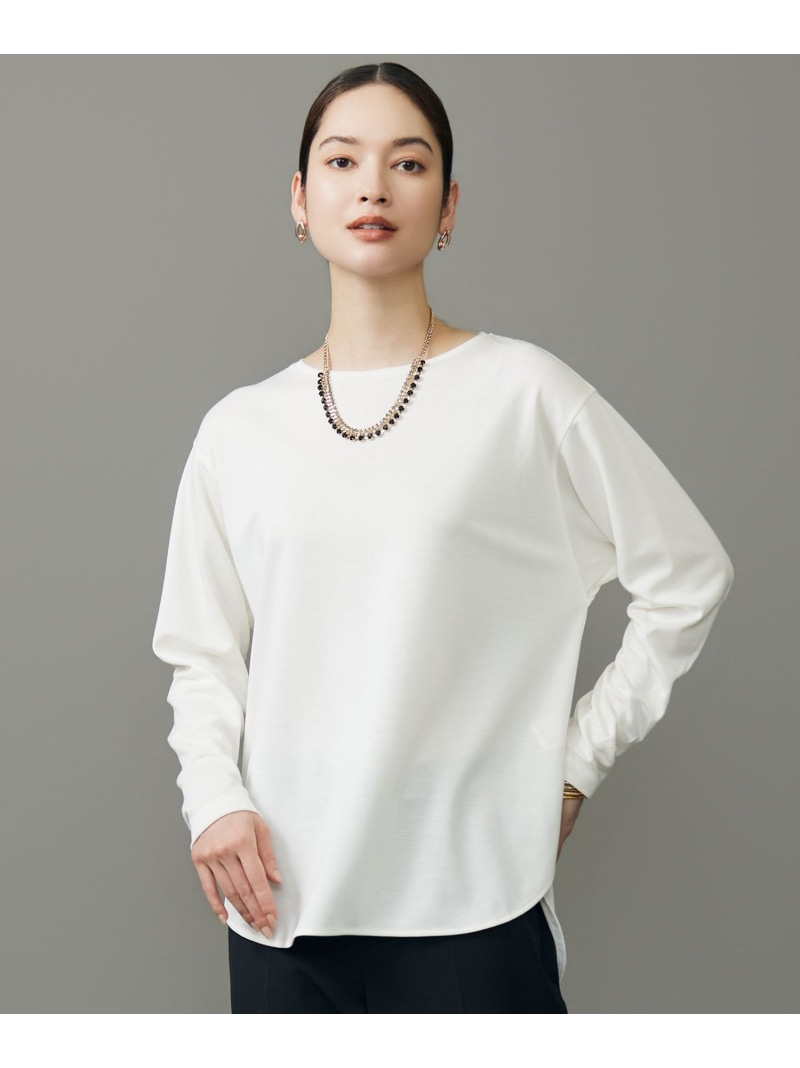 ブラウスライクジャージー カットソー 自由区 S ジユウク トップス カットソー・Tシャツ ホワイト【送料無料】[ Fashion]｜自由区
