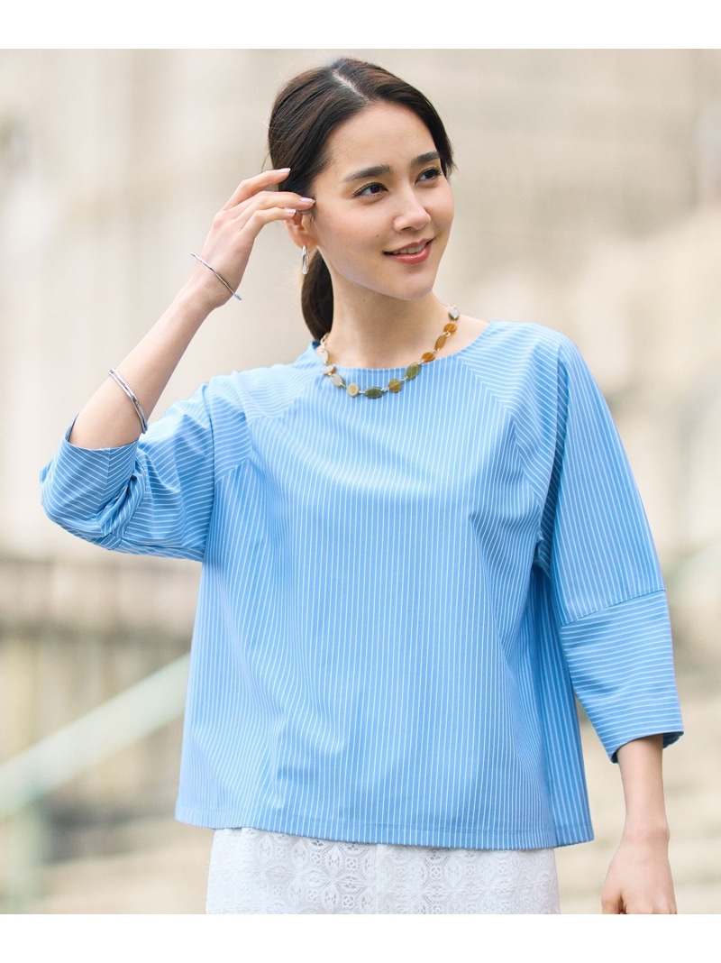 ストライプコットンタイプライター 自由区 ジユウク トップス カットソー・Tシャツ ホワイト【送料無料】[ Fashion]