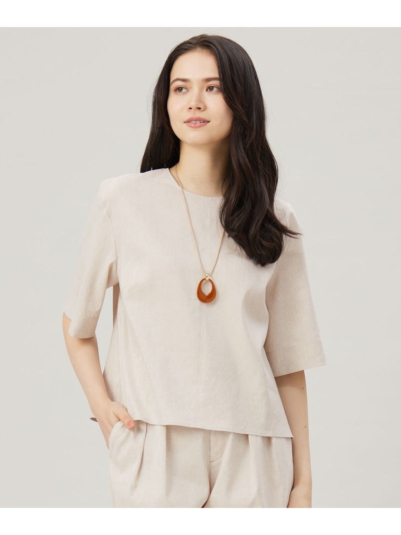 【SALE／30%OFF】【セットアップ対応・洗える】LIPストレッチプルオーバー ブラウス 自由区 L ジユウク トップス シャツ・ブラウス ホワイト ブラック【RBA_E】【送料無料】[ Fashion]