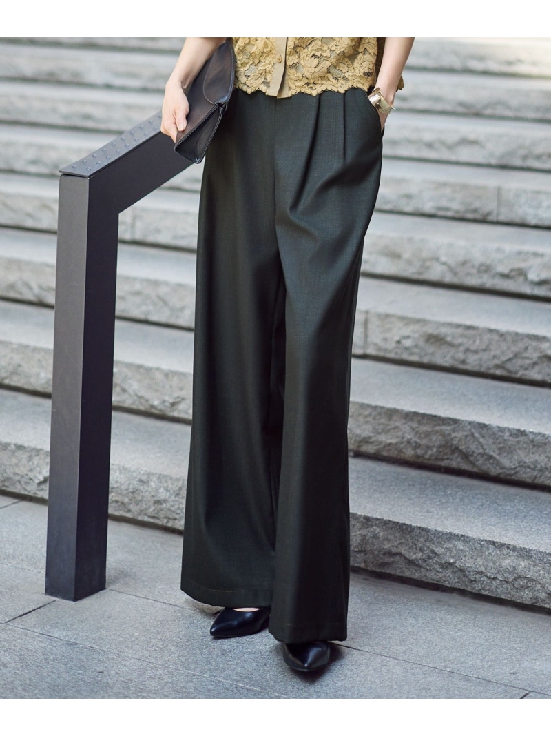 【SALE／40%OFF】デニムライクツイルワイド パンツ 自由区 ジユウク パンツ その他のパンツ ブラウン ブルー【RBA_E】【送料無料】[ Fashion]