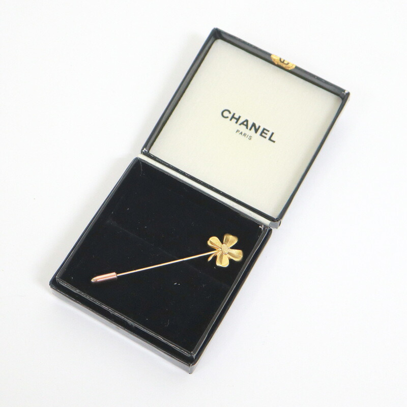 【中古】CHANEL シャネル ピンブローチ クローバー 03P ゴールド|JJcollection