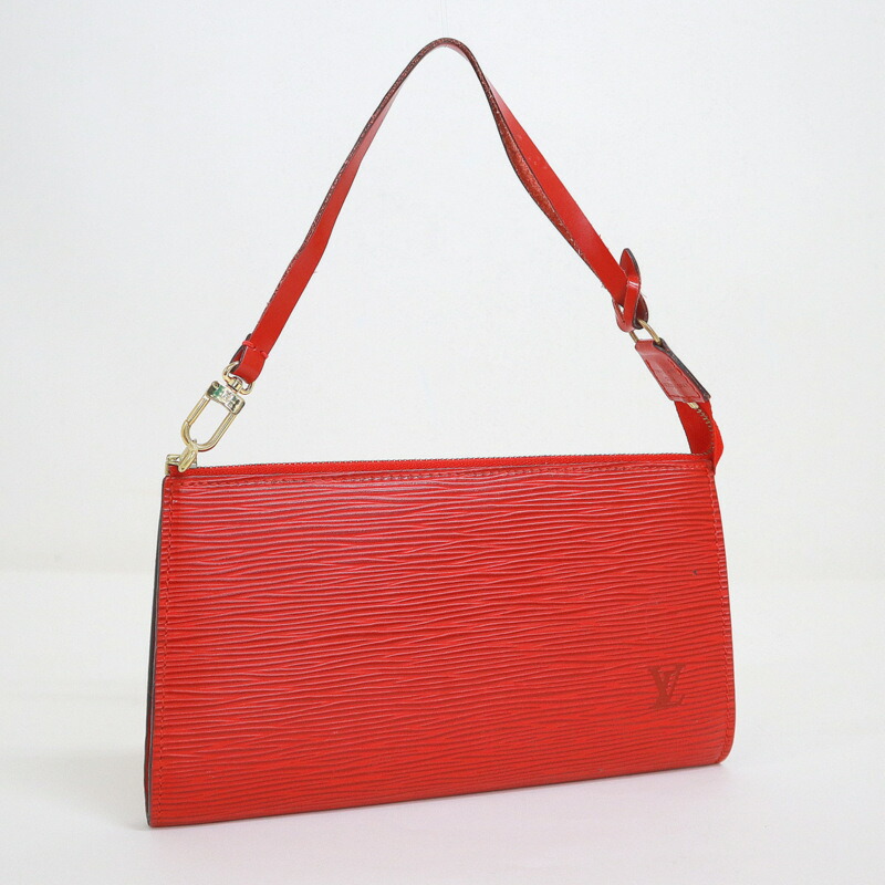 【中古】LOUIS VUITTON ルイヴィトン ポシェット・アクセソワール エピ カスティリアンレッド M52947 AR1926