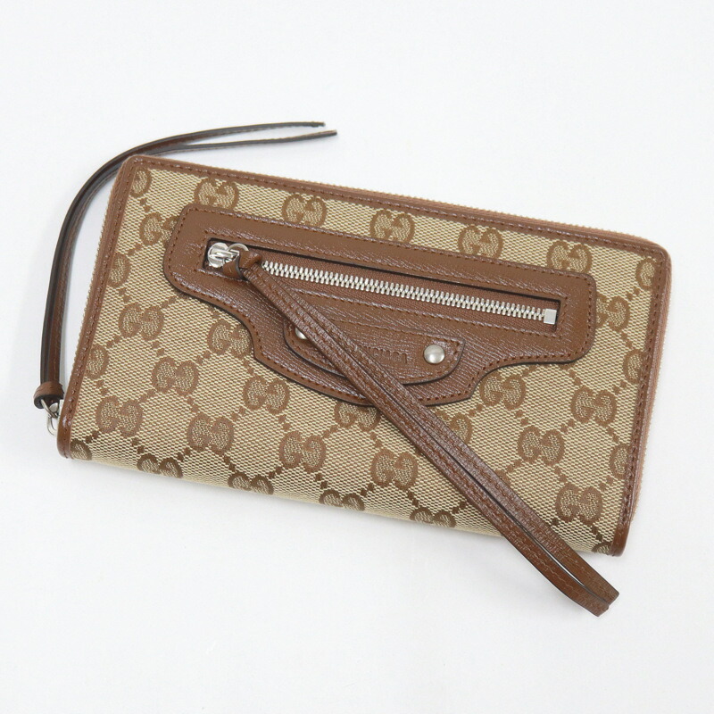 【中古】GUCCI×BALENCIAGA グッチ×バレンシアガ ネオ・クラシック・ウォレット GG帆布 ベージュ 681710