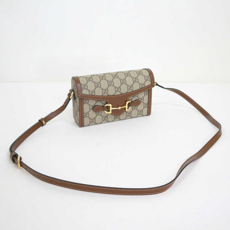 【中古】GUCCI グッチ ホースビット 1955 ミニバッグ ショルダー 699296 キャンバス
