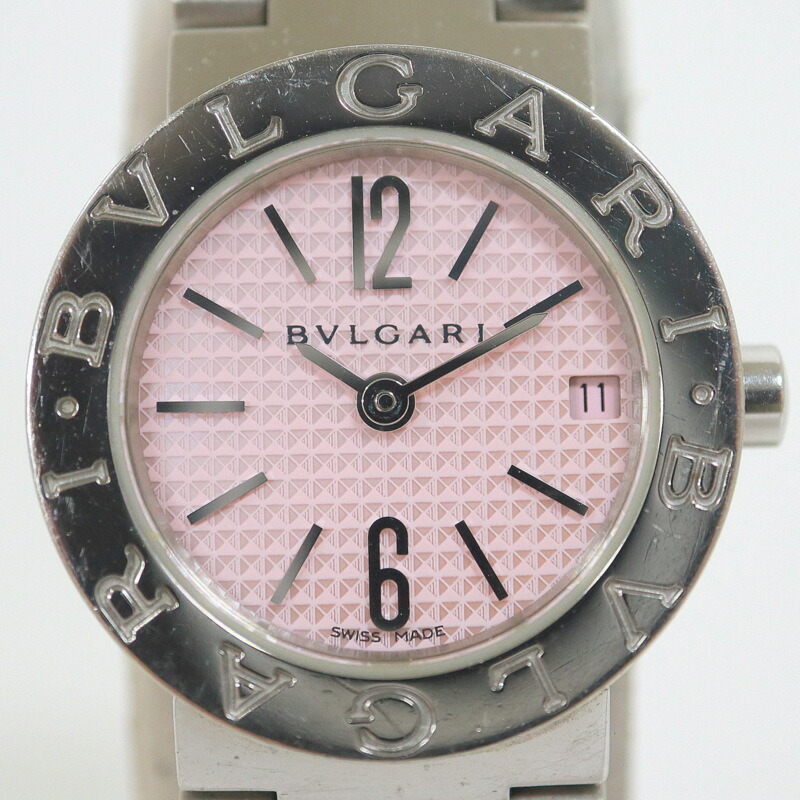 【中古】BVLGARI ブルガリ ブルガリブルガリ23 SS QZ ピンク文字盤 BB23SS 新型