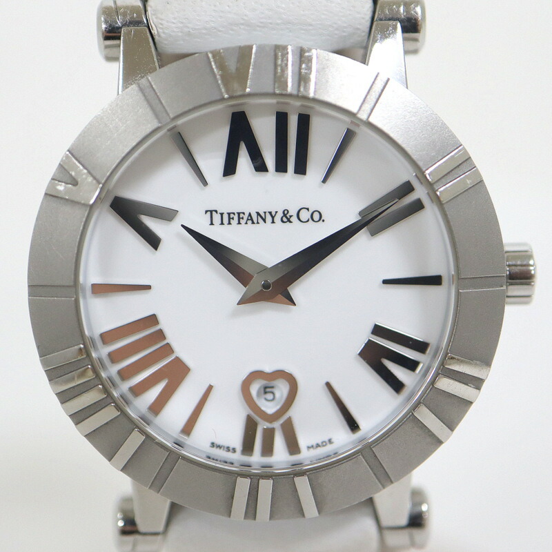 【中古】TIFFANY&Co. アトラスドーム 腕時計 クォーツ SS ホワイト文字盤 Z1300.11.11A20A41A 25,606円