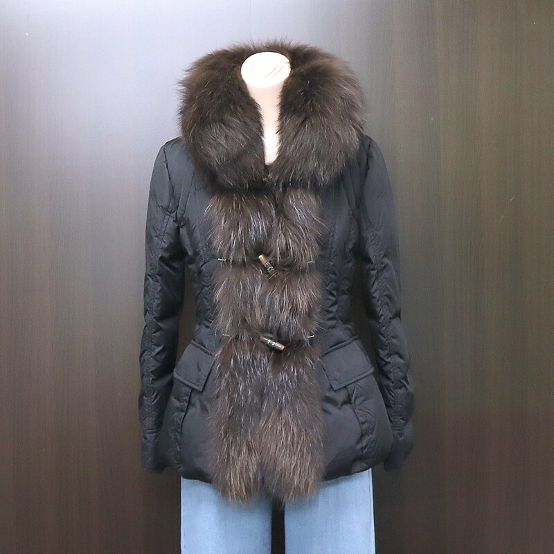 【中古】MONCLER モンクレール グリヨン・ダウンジャケット ナイロン×ダウン×フェザー×牛皮×タヌキ #01 122-093-46909|JJcollection