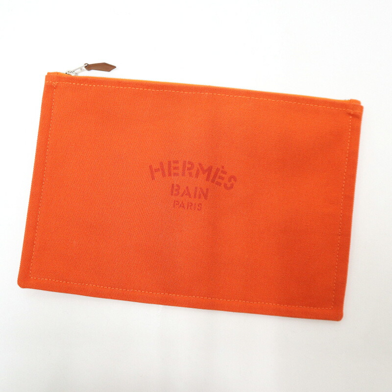 【中古】HERMES エルメス ヨッティングGM オレンジ色 帆布