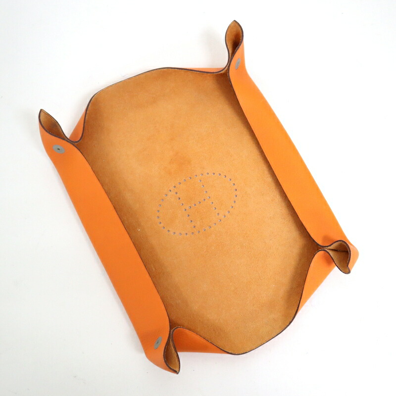 【中古】HERMES エルメス ヴィドポッシュ 2007年御堂筋店限定 オレンジ レザー ｜JJcollection