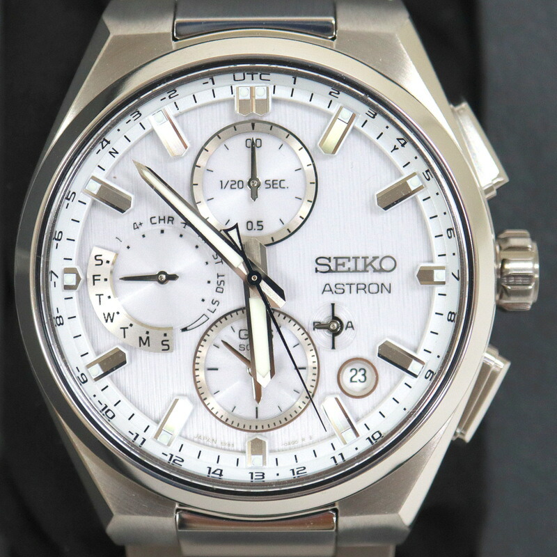 【中古】SEIKO セイコー アストロン ウオッチ ソーラー電磁波 チタニウム SBXC159 5X83-0AE0-1