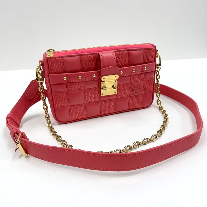 【中古】LOUIS VUITTON ポシェットトロカ ショルダーバッグ ダミエジャイアント M59049