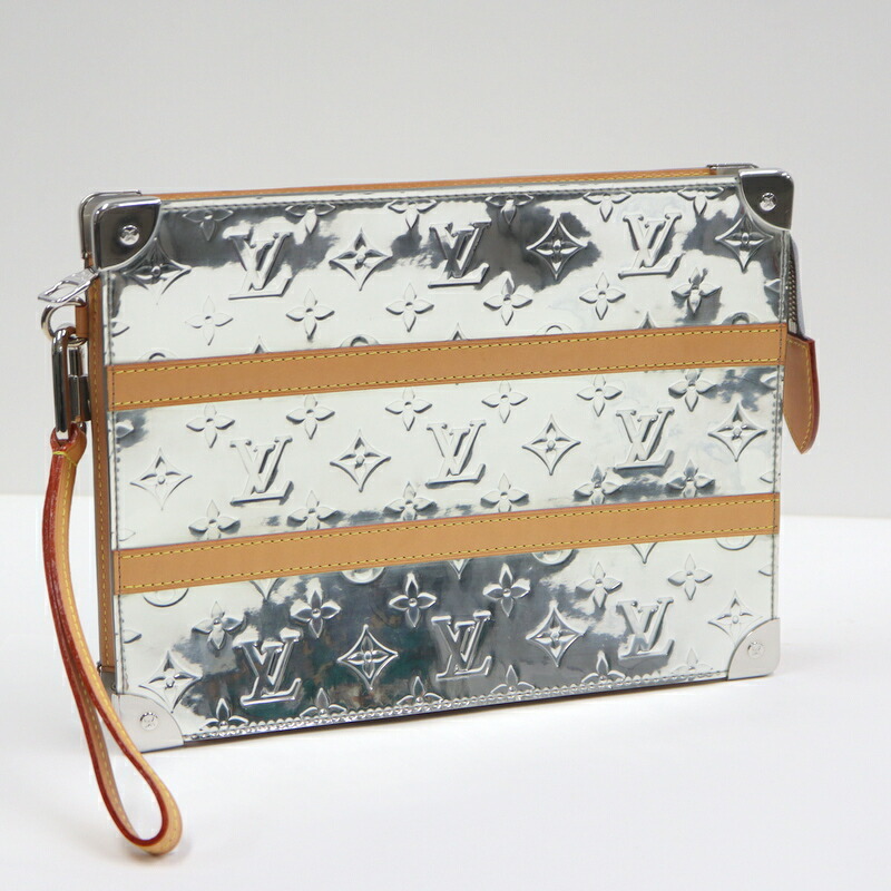 【中古】LOUIS VUITTON ルイヴィトン トランクポシェット セカンドバッグ モノグラムミラー M80807 RFID