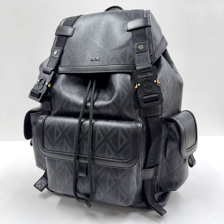 【中古】Dior クリスチャンディオール ヒットザロード うしろ側容器に並べる CD金剛石 帆布×なめし革 黒いこと 1ESBA163CDP