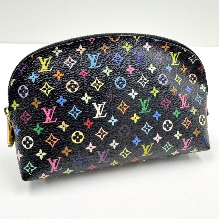 【中古】LOUIS VUITTON ルイヴィトン ポシェットコスメティックス モノグラム マルチ色つや ノワール×グルナード M47355