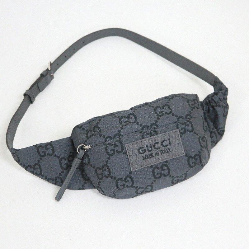 【中古】GUCCI グッチ ラージ・ベルトバッグ 暗然たる薄墨色×黒いこと 767934