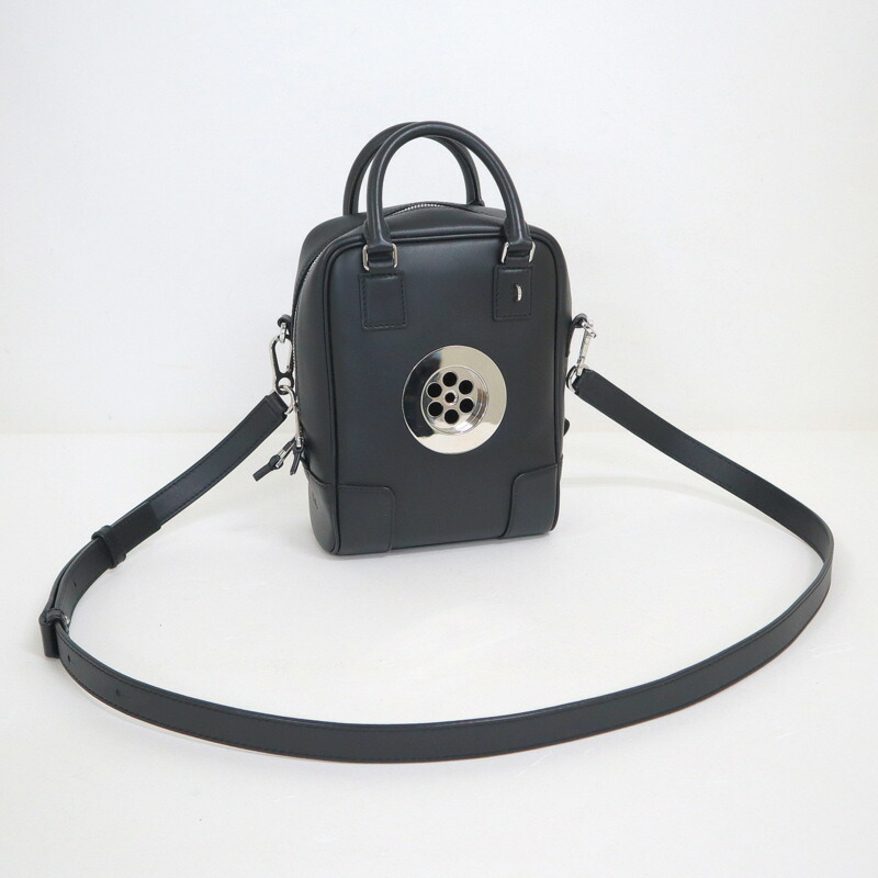 【中古】LOEWE ロエベ アマソナ15 シンクホール 2WAYショルダーバッグ レザー ブラック B38OL51X01