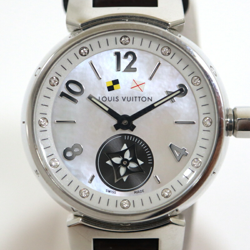 【中古】LOUIS VUITTON ルイヴィトン タンブールラブリーカップ ウォッチ 白文字記号盤 SS×QZ Q12M0 TE2169