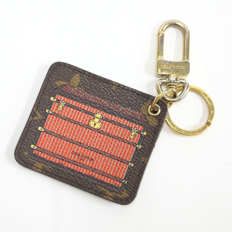 【中古】LOUIS VUITTON ルイヴィトン ポルトクレ イリュストレ トランク バッグチャーム モノグラム M66967
