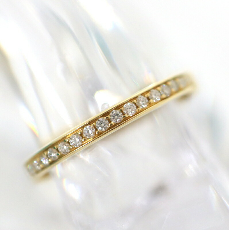 【中古】TIFFANY&Co. ティファニー ロックリング 750YG×ダイヤ D0.14ct 7.5号|JJcollection