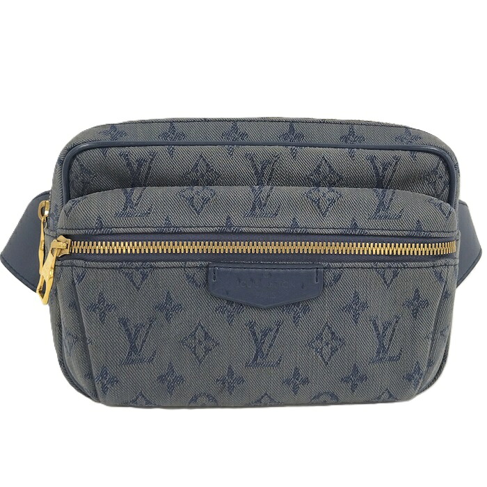 【中古】LOUIS VUITTON バムバッグ アウトドア モノグラムジーンズ 青色 M44741