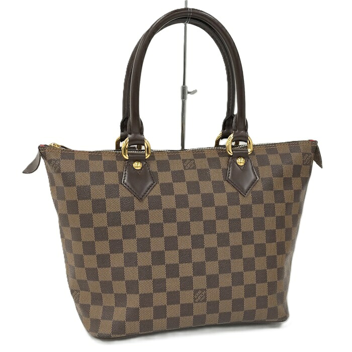 【中古】LOUIS VUITTON サレヤPM ハンドバッグ ダミエ エベヌ N51183