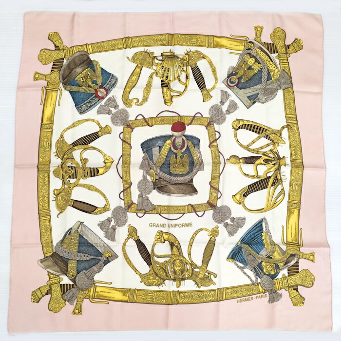 美品　HERMES　スカーフ★ 上品なデザイン♪＊【HERMES】Palonniers スカーフ 70 (HERMES