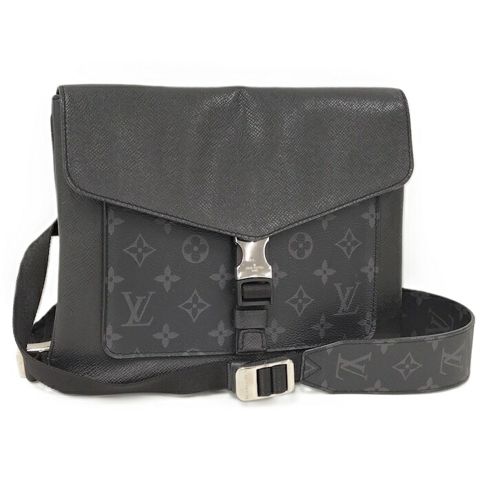 ルイヴィトン タイガラマ フラップメッセンジャー ショルダーバッグ 黒 美品 LOUIS VUITTON】ルイヴィトン『タイガラマ フラップ