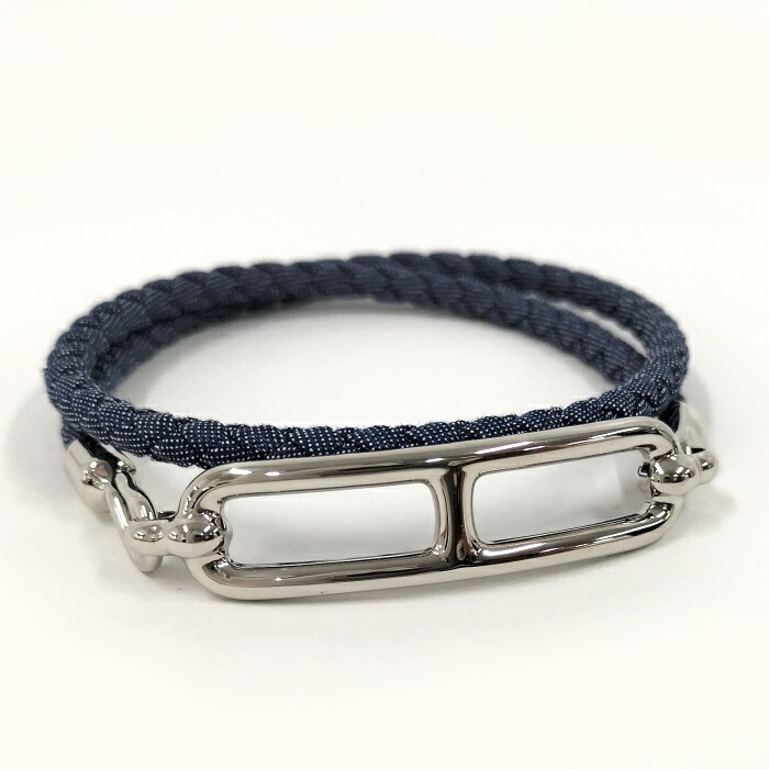 【オシャレ偏差値アップ♪】HERMESシルクブレスレット ルリ オシャレ偏差値アップ♪】HERMESシルクブレスレット ルリ