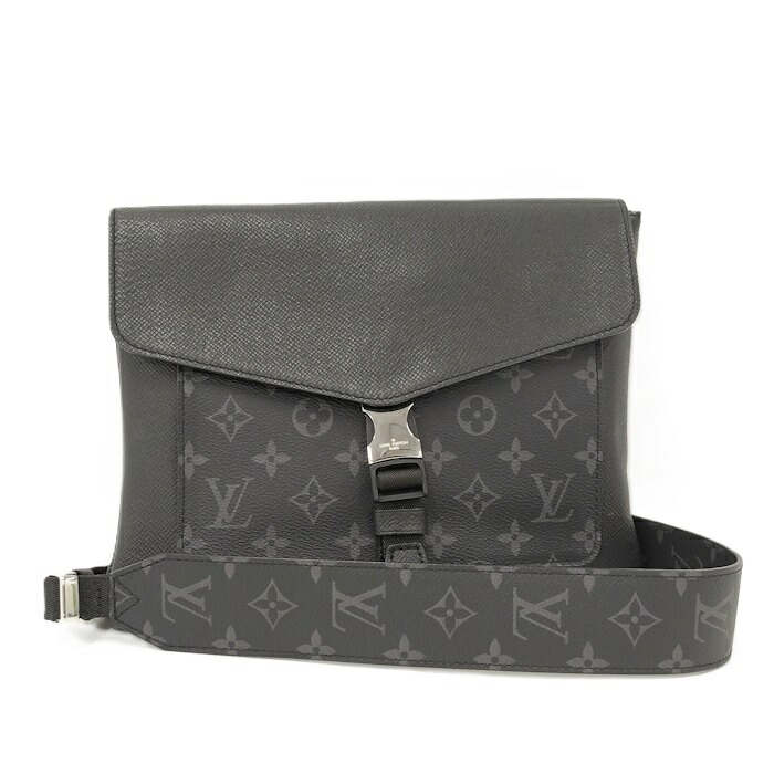 ルイヴィトン タイガラマ フラップメッセンジャー ショルダーバッグ 黒 美品 LOUIS VUITTON - LOUIS VUITTON ルイ ヴィトン タイガ アントン