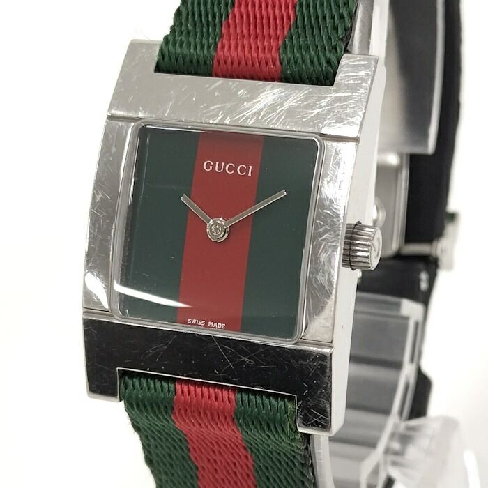 GUCCI レザー時計 レッドグリーン 楽天市場】GUCCI グッチ GQ2050 クオーツ シェリーライン 革