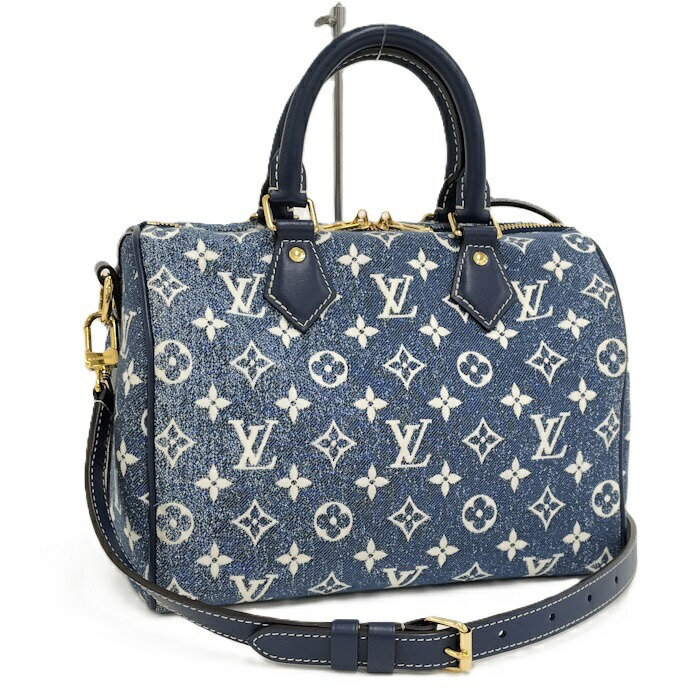 ルイ・ヴィトン スピーディ バンドリエール25 ハンドバッグ ダミエデニム LouisVuitton《スピーディ・バンドリエール25》青 ダミエ 直営店