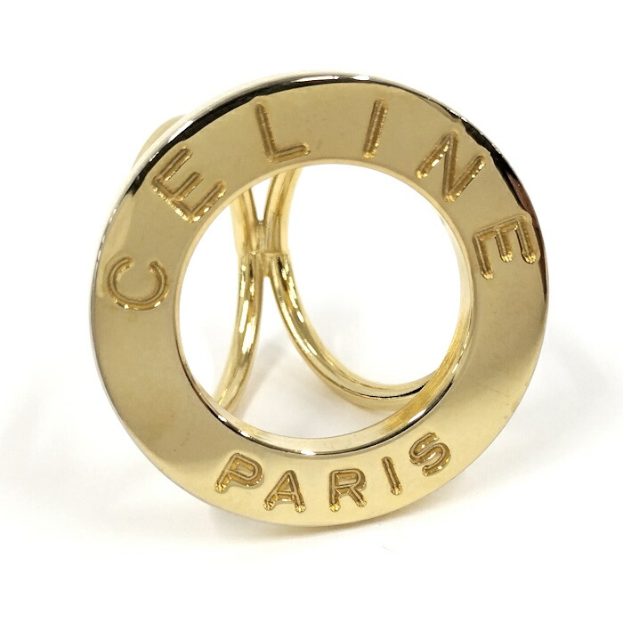 CELINE スカーフリング ヴィンテージ 大ぶり マカダム ゴールド 楽天市場】【中古】 CELINE セリーヌ スカーフリング マカダム