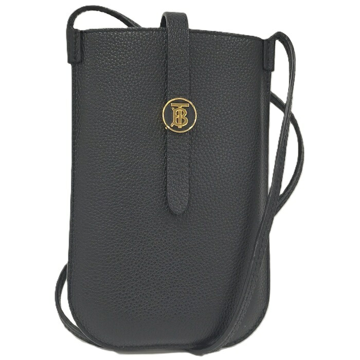 ★美品★BURBERRY スマホショルダーバッグ TB　ロゴ　スマホバッグ　黒 BURBERRY/バーバリー/スマホショルダー/TBモノグラム/カード