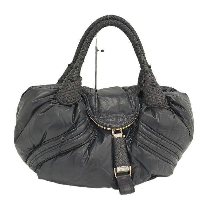 【美品】フェンディ モンクレール スパイバッグ ズッカ ナイロン グリーン FENDI フェンディ ハンドバッグ 肩掛け可能 8BR511 モンクレール