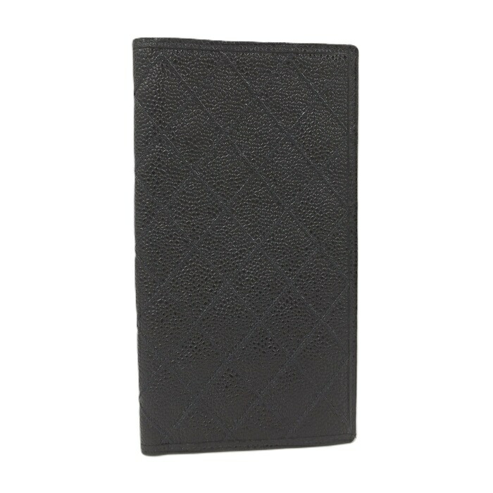 楽天市場】CHANEL 二つ折り長財布 ビコローレ ブラック ラムレザー