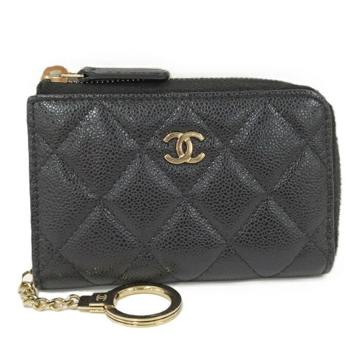 CHANEL カンボンライン　レザーコインケース 楽天市場】【中古】CHANEL コインケース カンボンライン レザー